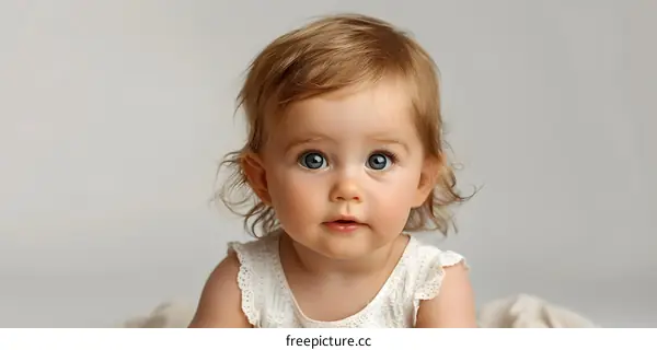 Portrait of a Cute Baby Girl
