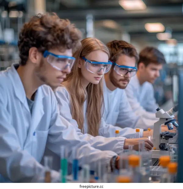 Scientists working in a laboratory