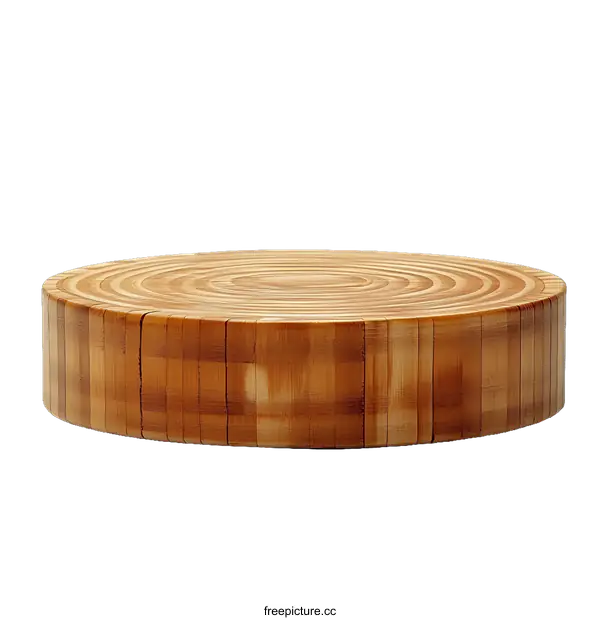 [Transparent Background PNG]Wooden Cutting Board Round Shape
