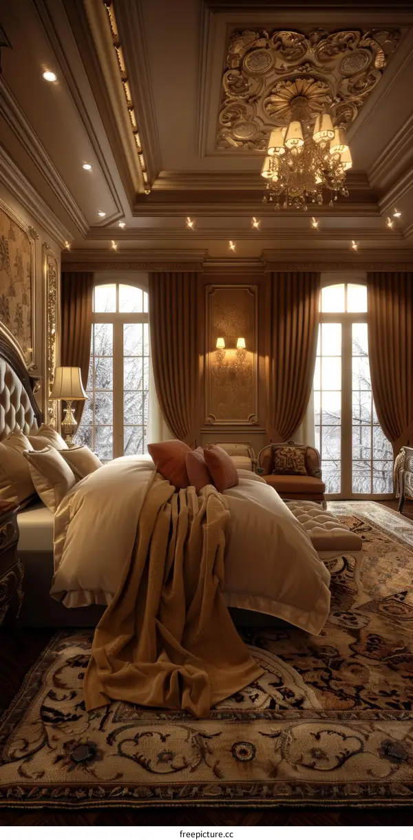 Luxury Bedroom Interior Design Illustration
