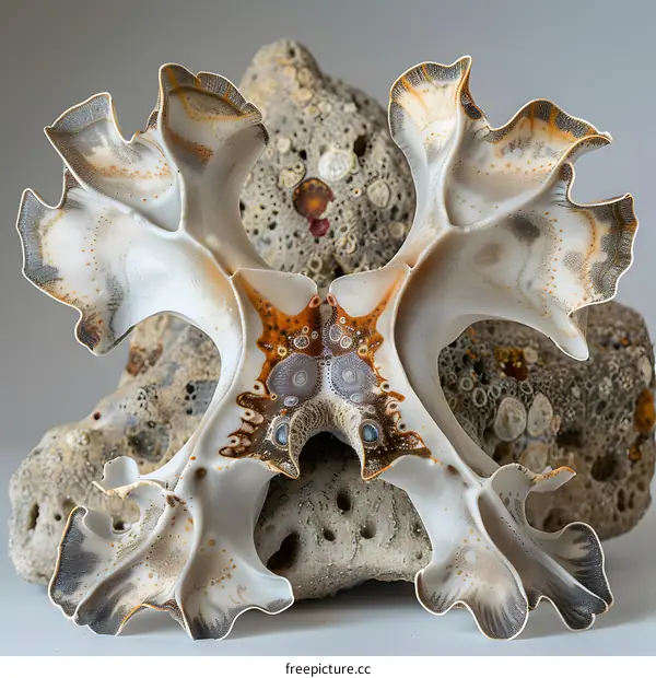 A 3D printed model of a coral fossil