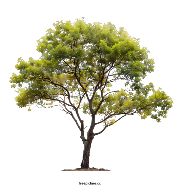 [Transparent Background PNG]Green Tree with White Background