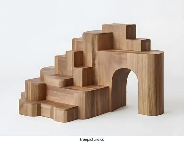 Wooden Sculpture Abstract Art Modern Minimalist Design