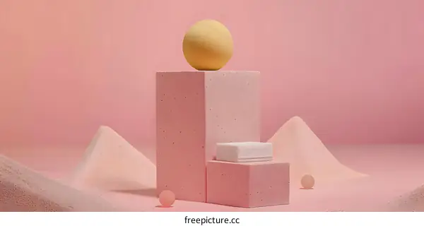 Abstract Minimalist  Pink  Sand  Egg  Background