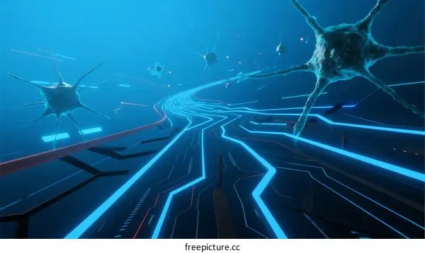 Neural Networks and Circuitry in Futuristic Digital Environment