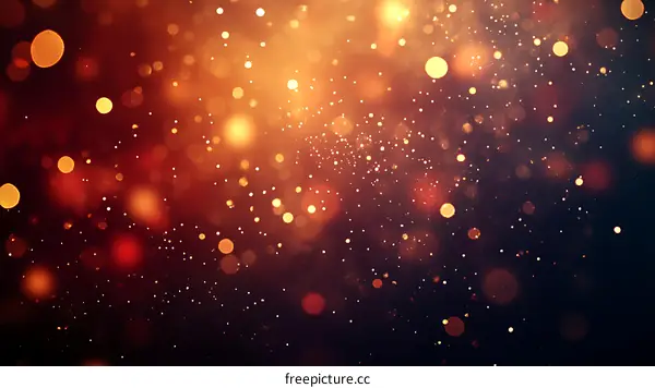 Warm Bokeh Background with Golden Lights