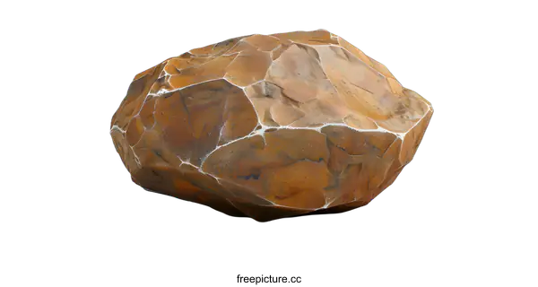 [Transparent Background PNG]Close Up Of A Brown Rock On A White Background
