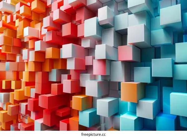 Colorful 3D Cubes
