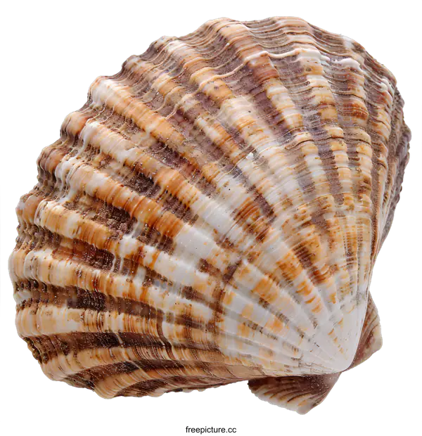 [Transparent Background PNG]Close-up of a seashell isolated on white background