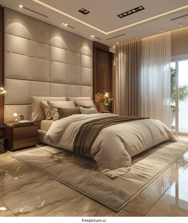 Modern Bedroom Interior Design Illustration