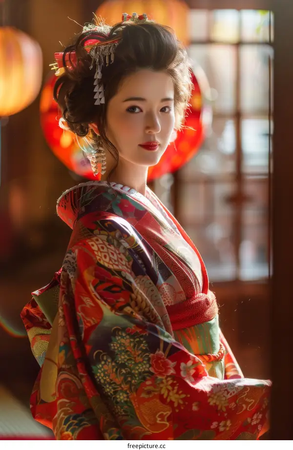 A Geisha in Kyoto, Japan