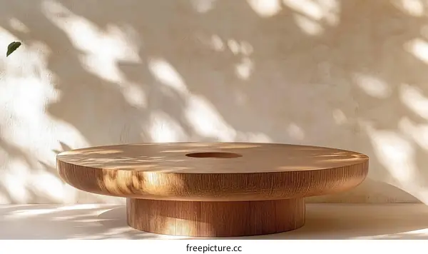 Modern Wooden Coffee Table in Natural Light