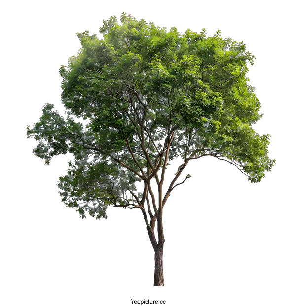 [Transparent Background PNG]Green Tree Isolated on White Background