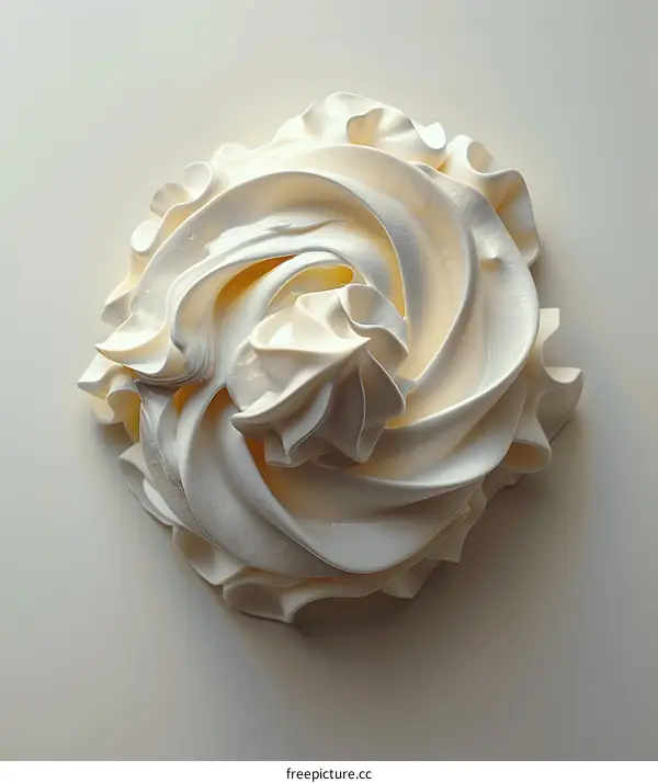 White Whipped Cream Close Up