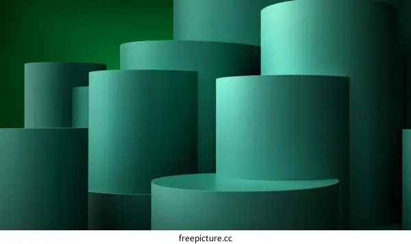 Abstract Geometric Cylindrical Display Background