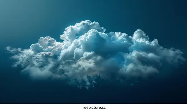 Dreamy Blue and White Cloudscape with Purple Hues