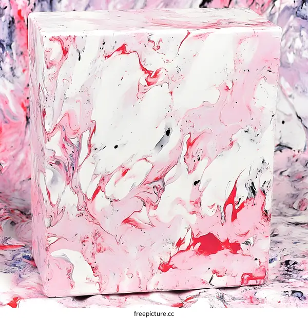Pink and White Marble Abstract Texture Background