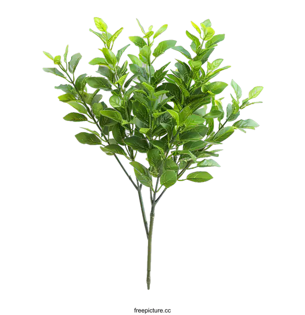 [Transparent Background PNG]Green Plant Branch With White Background