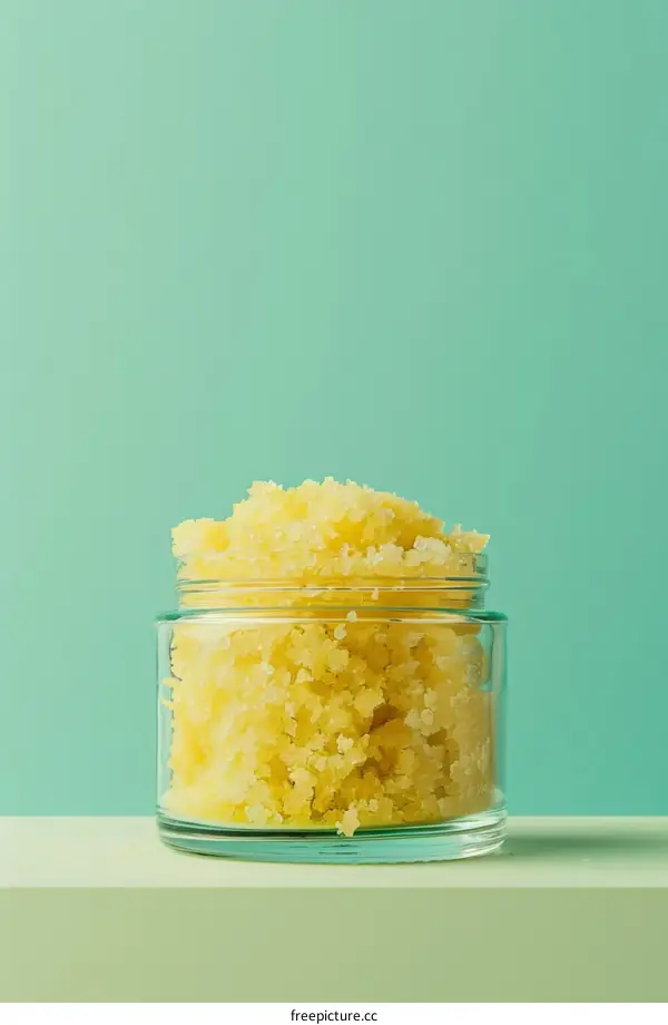 Yellow Body Scrub in a Jar