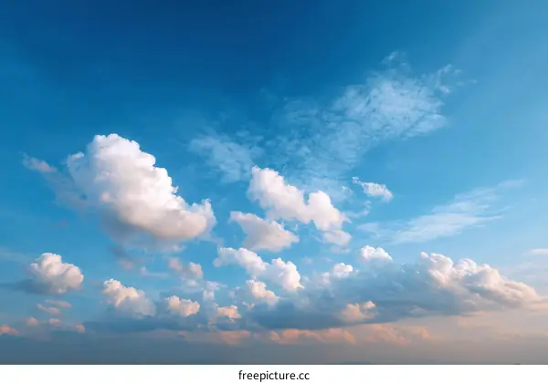 Stunning Sky with Fluffy Clouds
