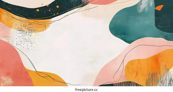 Abstract Art Background with Colorful Shapes and Lines