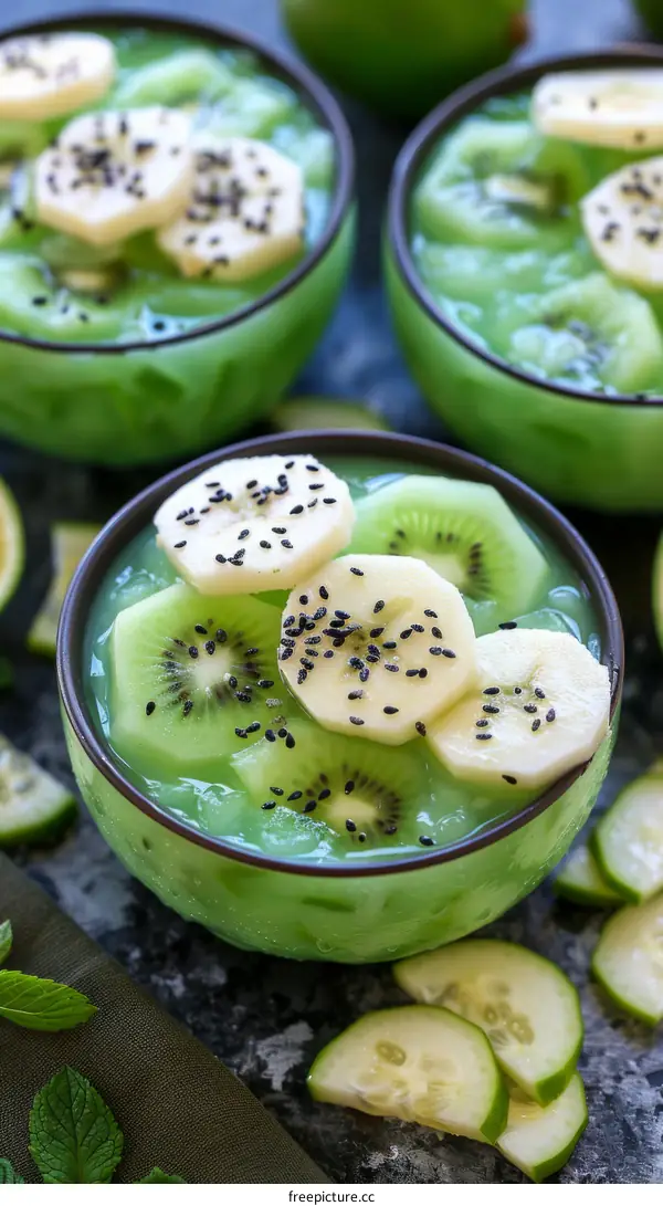 Refreshing Green Kiwi and Cucumber Soup