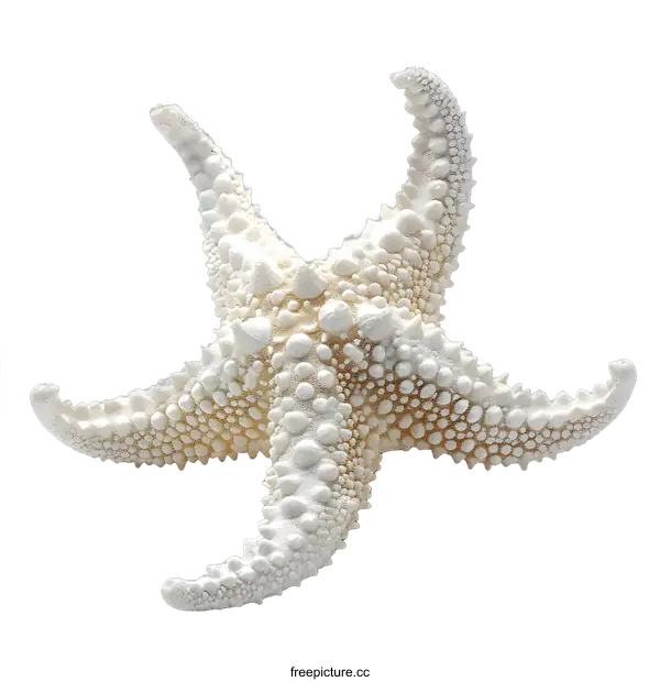 [Transparent Background PNG]White Starfish on White Background