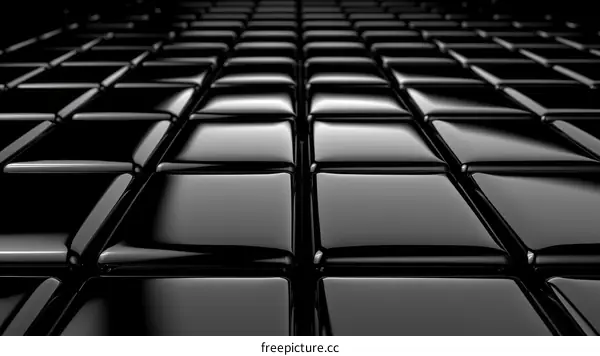 Black glossy 3D cubes background