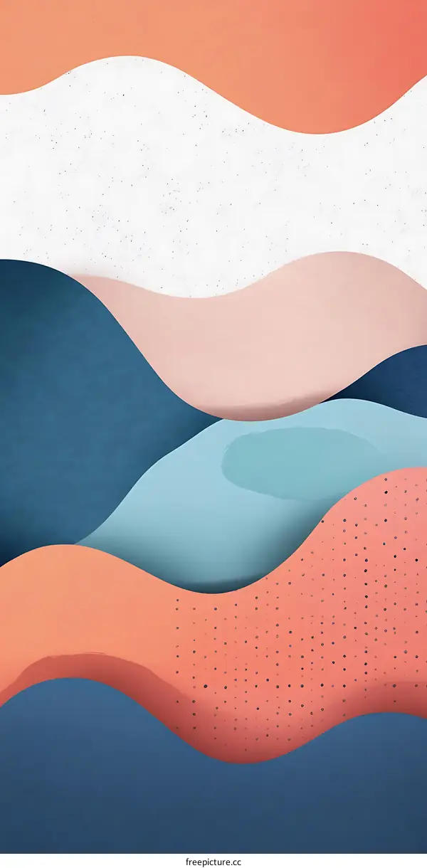 Abstract Wave Pattern Design in Pastel Colors