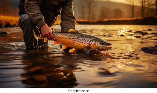 Fly Fishing in the River
