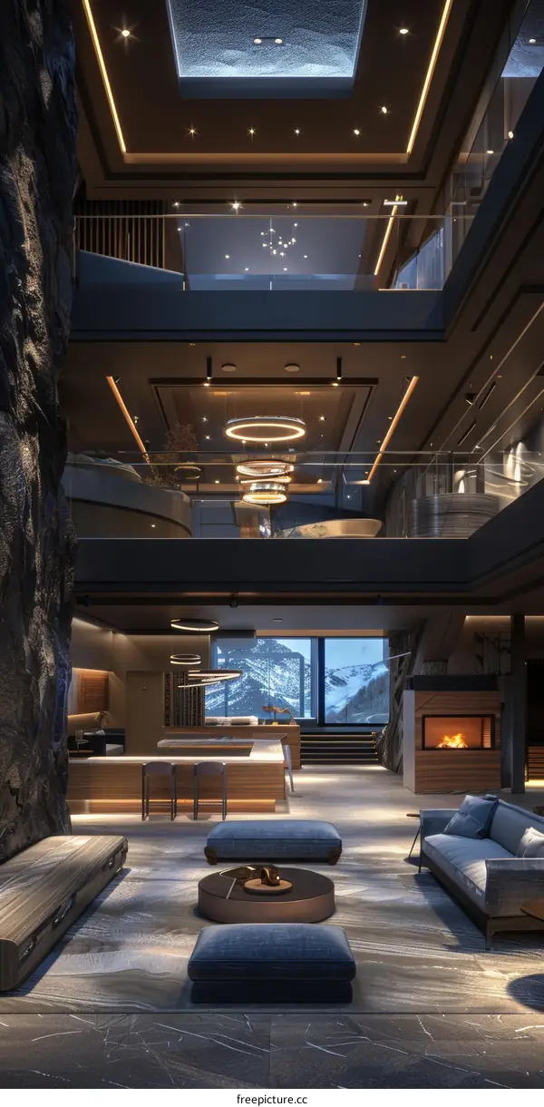 Luxury Modern Multi-Level Interior Design