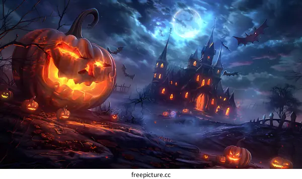 A spooky Halloween night