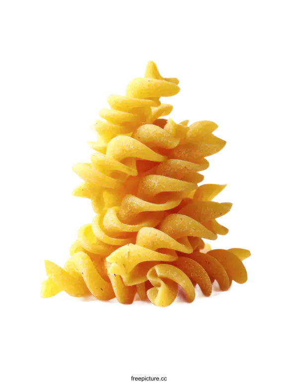 [Transparent Background PNG]Close-up of a Pile of Spiral Pasta