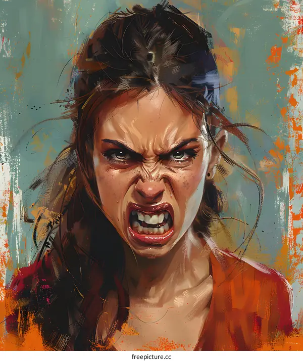 Portrait of an Angry Young Woman