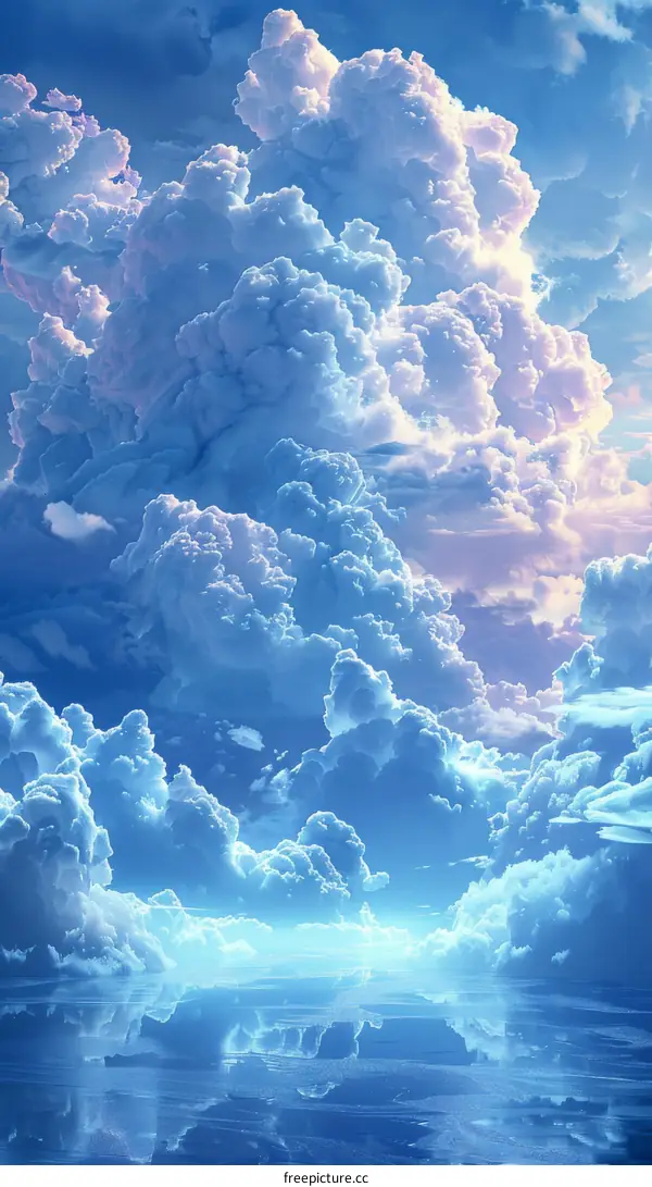 Dreamy Sky with Fluffy Clouds
