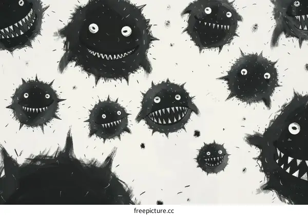 Floating Blob Creatures with Faces