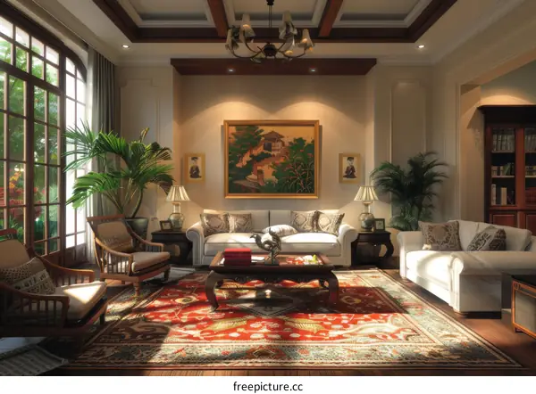 Chinese Style Living Room Interior