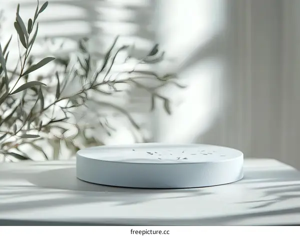 Modern Minimalist Light Gray Display Stand