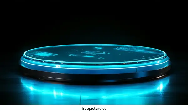 Abstract Futuristic Technology Display Podium
