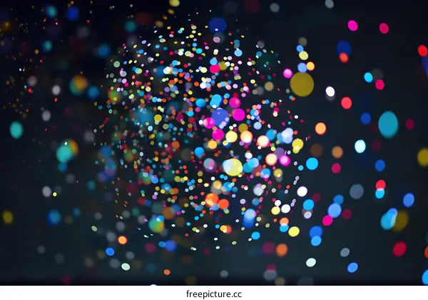 Abstract Background With Colorful Bokeh Lights