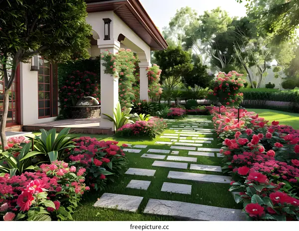 Garden landscape design renderings