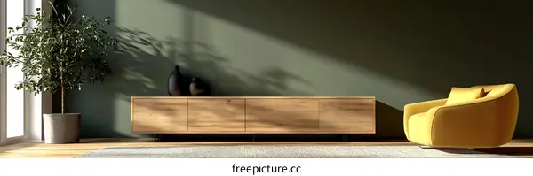 Modern Living Room Interior Design Illustration