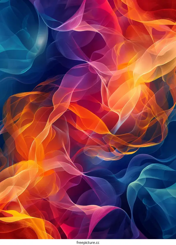 Fiery Passion: Abstract Flame Art