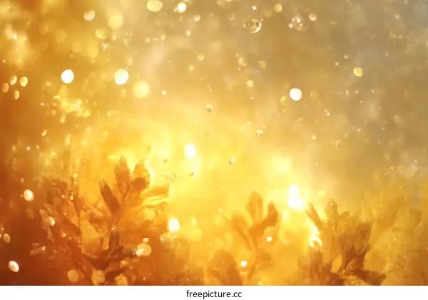 Golden Abstract Floral Background Design