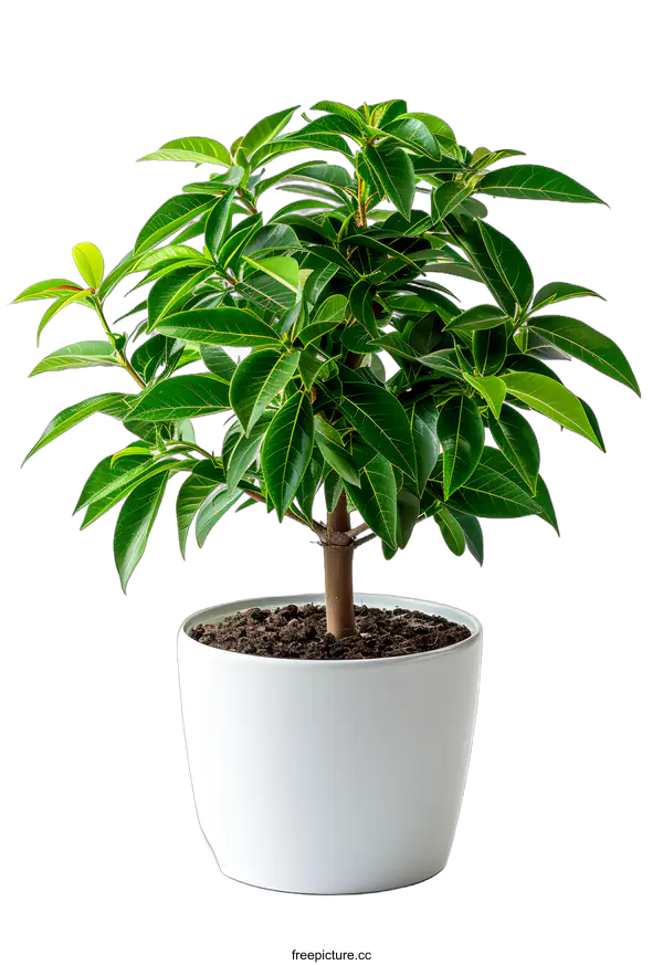 [Transparent Background PNG]Green potted plant with white background