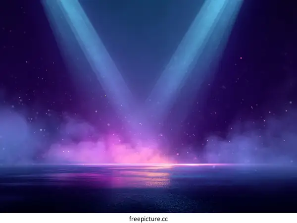 Abstract Neon Light Stage Background