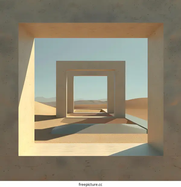 geometric shapes in the desert