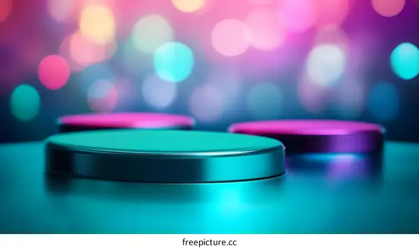 Colorful Abstract Display Podiums