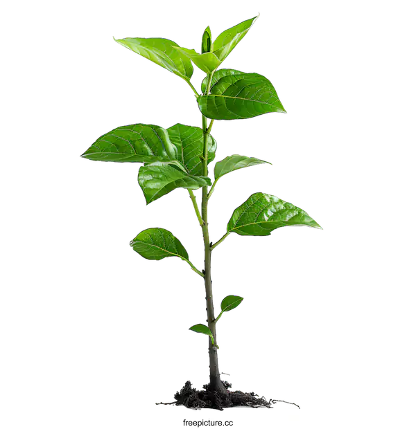 [Transparent Background PNG]Young Plant with Soil and Roots