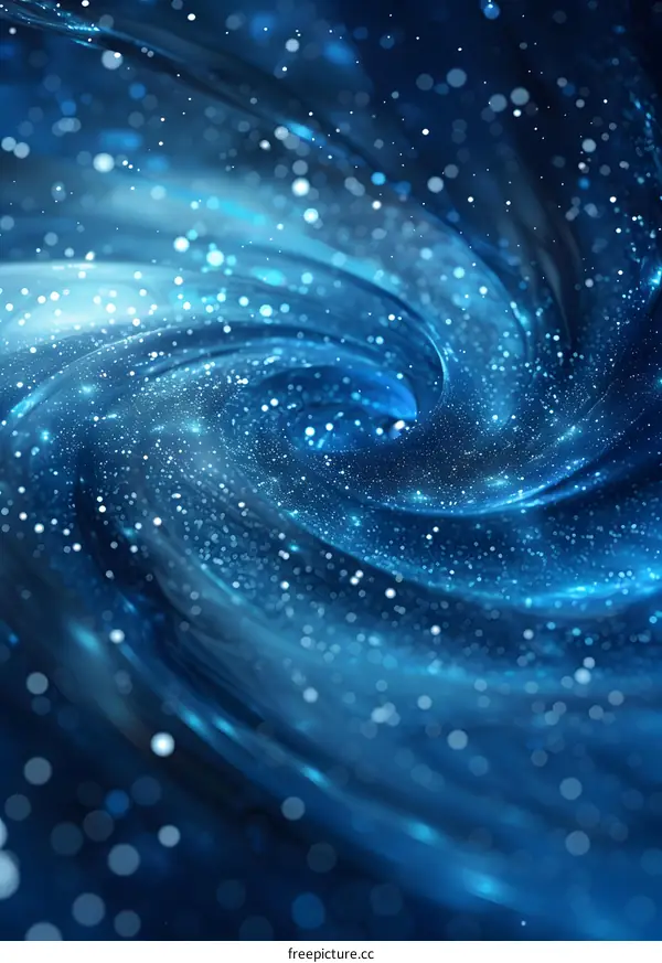 Abstract Swirling Blue Lights Background